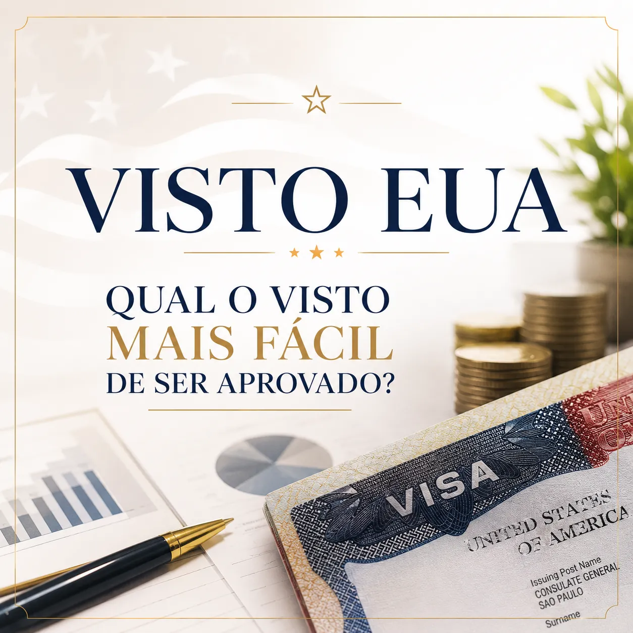 Imagem ilustrativa para o artigo Visto EUA - Qual o visto mais fácil de ser aprovado? da Genuína Conexão